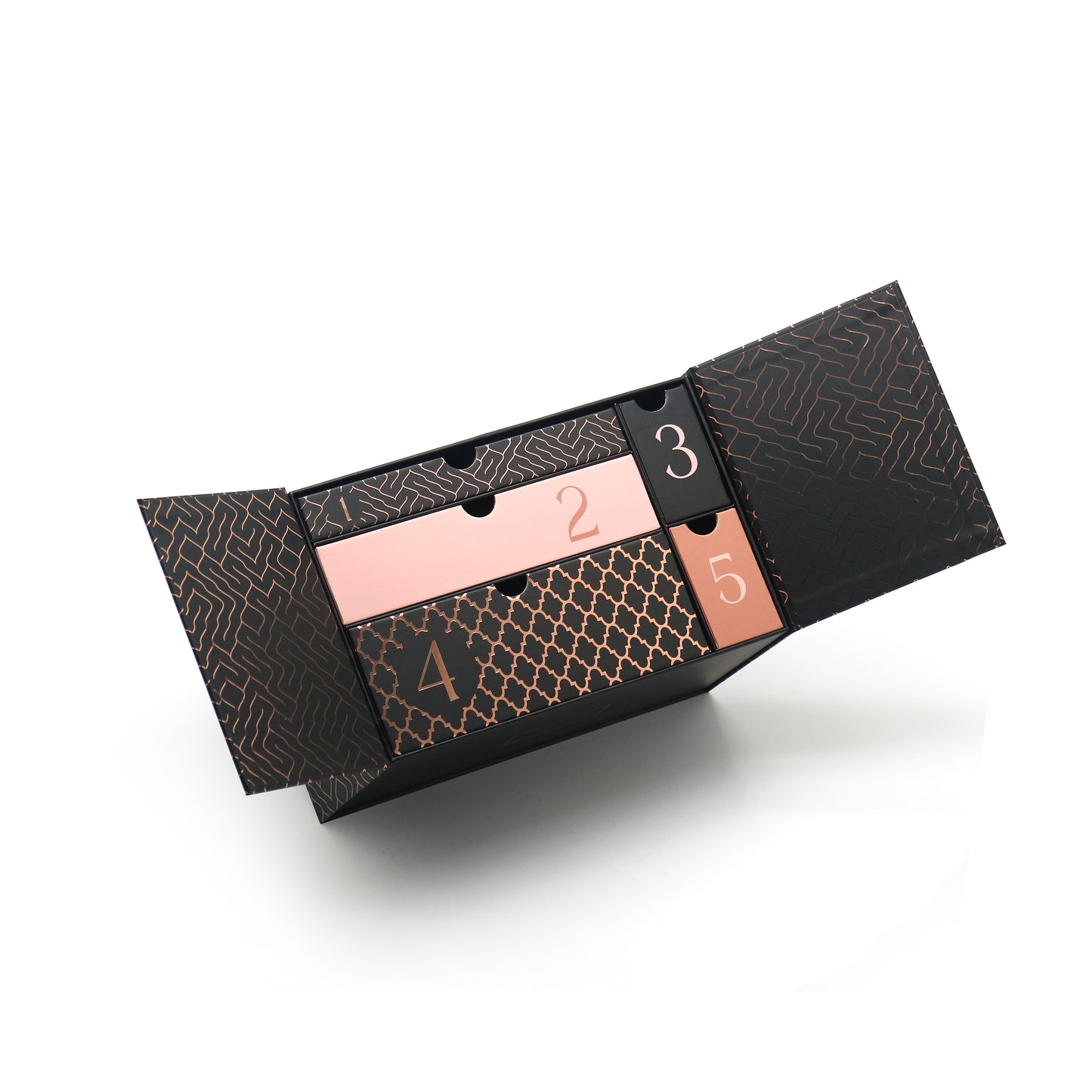 AVUX 5-Drawer Pink Gift Box – Laser Printed Luxury Box for Birthdays, Weddings, Christmas & More