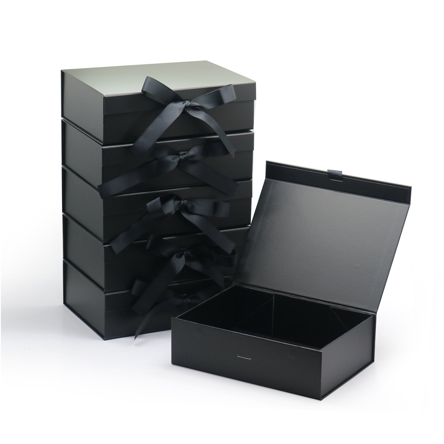 AVUX 10.5" Black Gift Box – Corner Protected, Magnetic Lid & Ribbon for Gifts