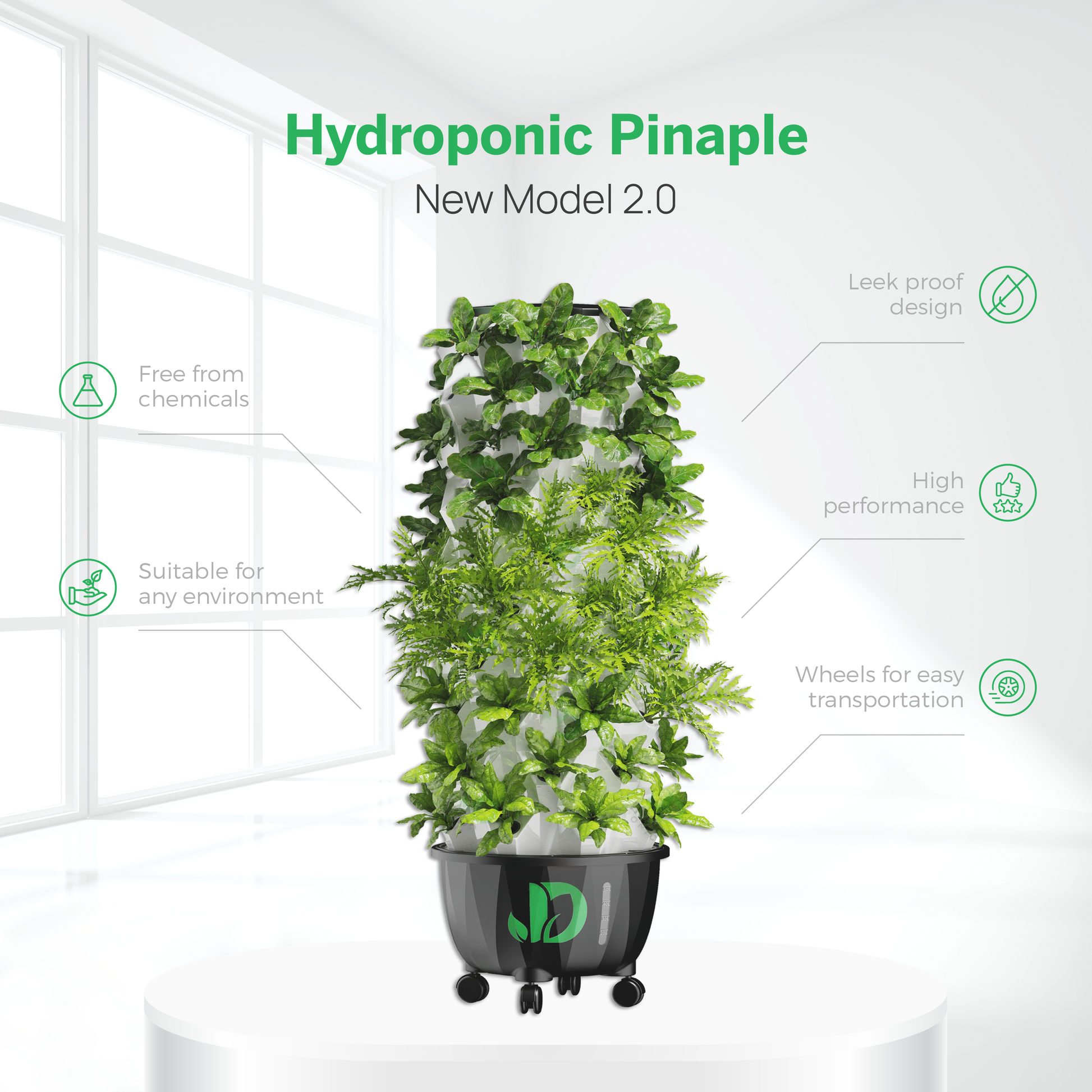 10 plant hydroponic system Hydroponic Growing Tower – A 10 Layers (80 Pots) Vertical Growing Free – Avux Store