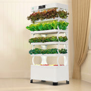 AVUX Hydroponic Growing Tower – A 5 Layers (160 Pots) Freestanding Vertical Growing Aeroponic Garden for Planting, Herbs and Vegetables with Timer, Adapter, Hydrating Pump, Seeding Bed and Net Pots